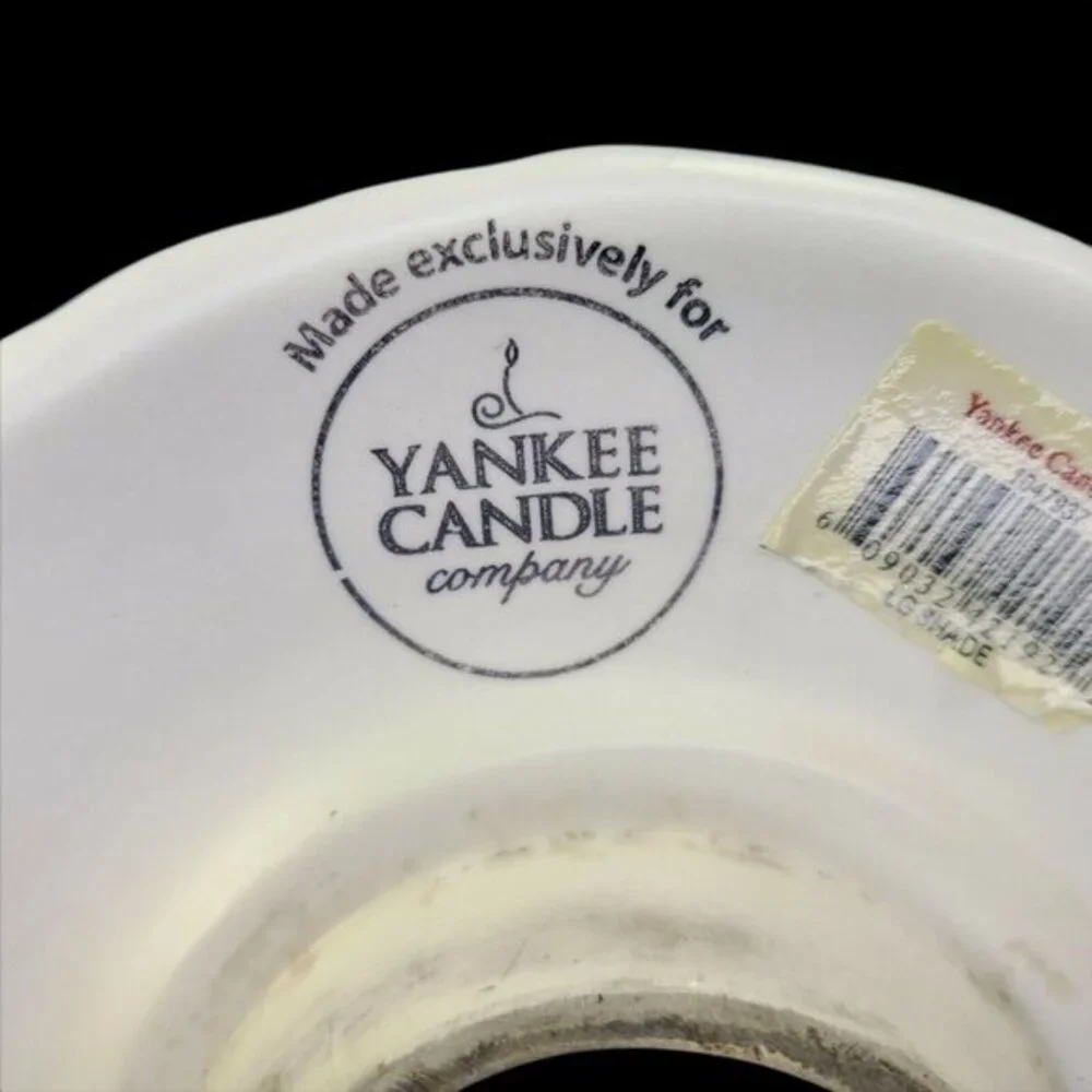 Yankee‎ Candle Large Jar Shade Snow Holiday Christmas Village Scene Embossed